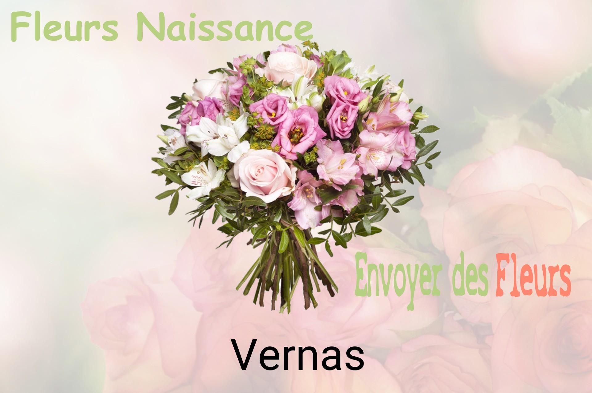 Bouquet de fleurs de naissance livré à Vernas